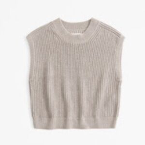 Abercrombie & Fitch Beige Ribbed Knit Sweater